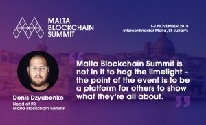 Denis Dzyubenko Malta Blockchain Summit